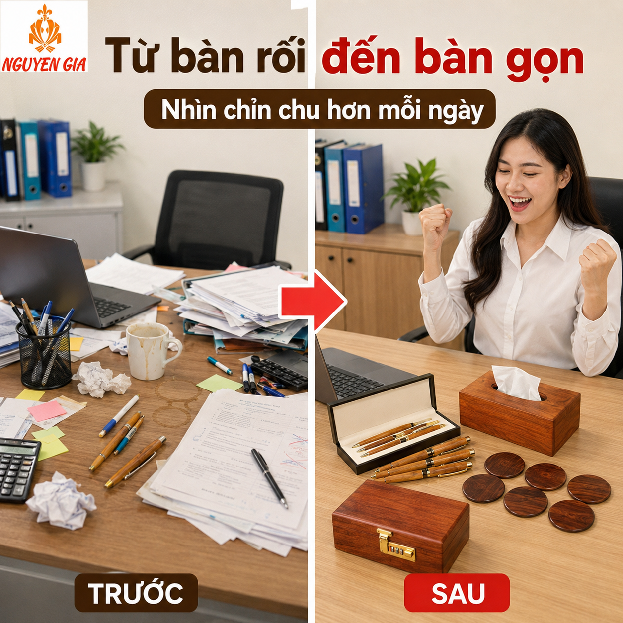 Quà Tặng Để Bàn Làm Việc Bằng Gỗ Gồm Những Món Nào?