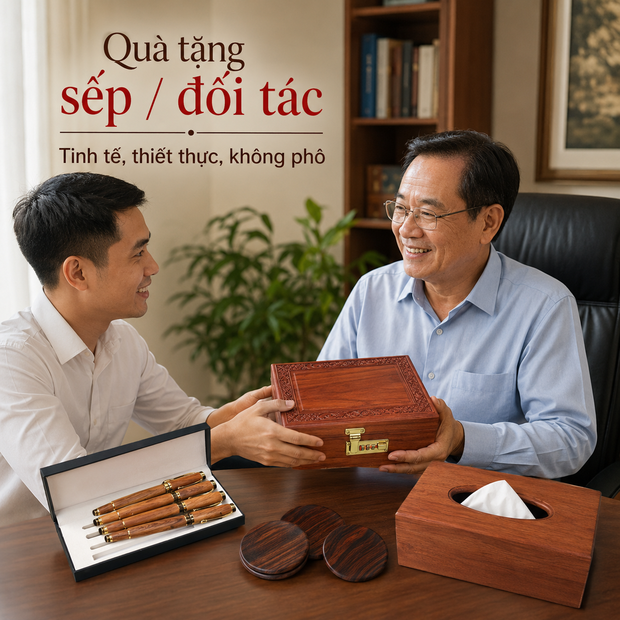 Quà Tặng Để Bàn Làm Việc Bằng Gỗ Gồm Những Món Nào?