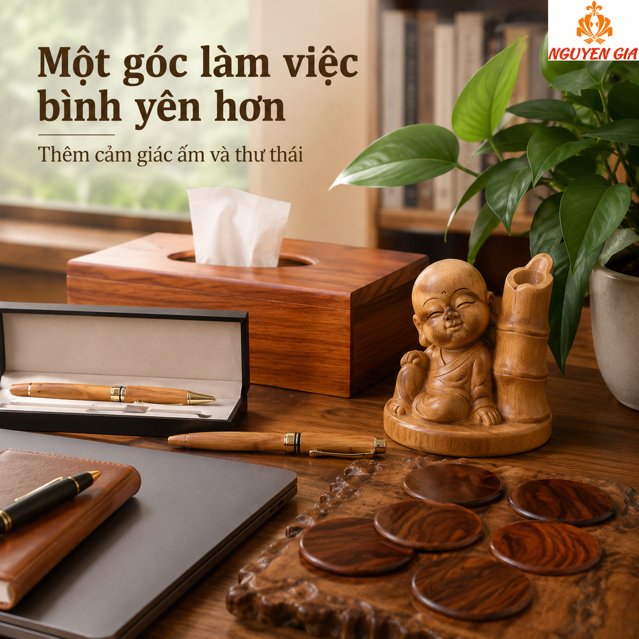 Quà Tặng Để Bàn Làm Việc Bằng Gỗ Gồm Những Món Nào?