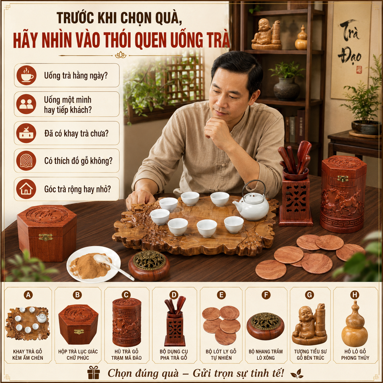 Quà Tặng Người Thích Uống Trà Nên Chọn Gì Tinh Tế, Dễ Dùng?