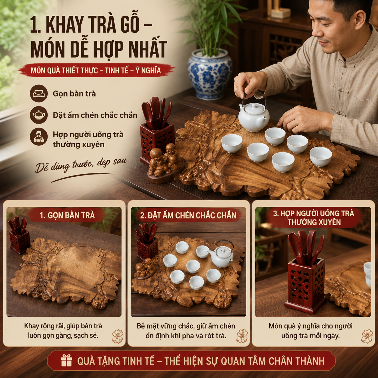 Quà Tặng Người Thích Uống Trà Nên Chọn Gì Tinh Tế, Dễ Dùng?