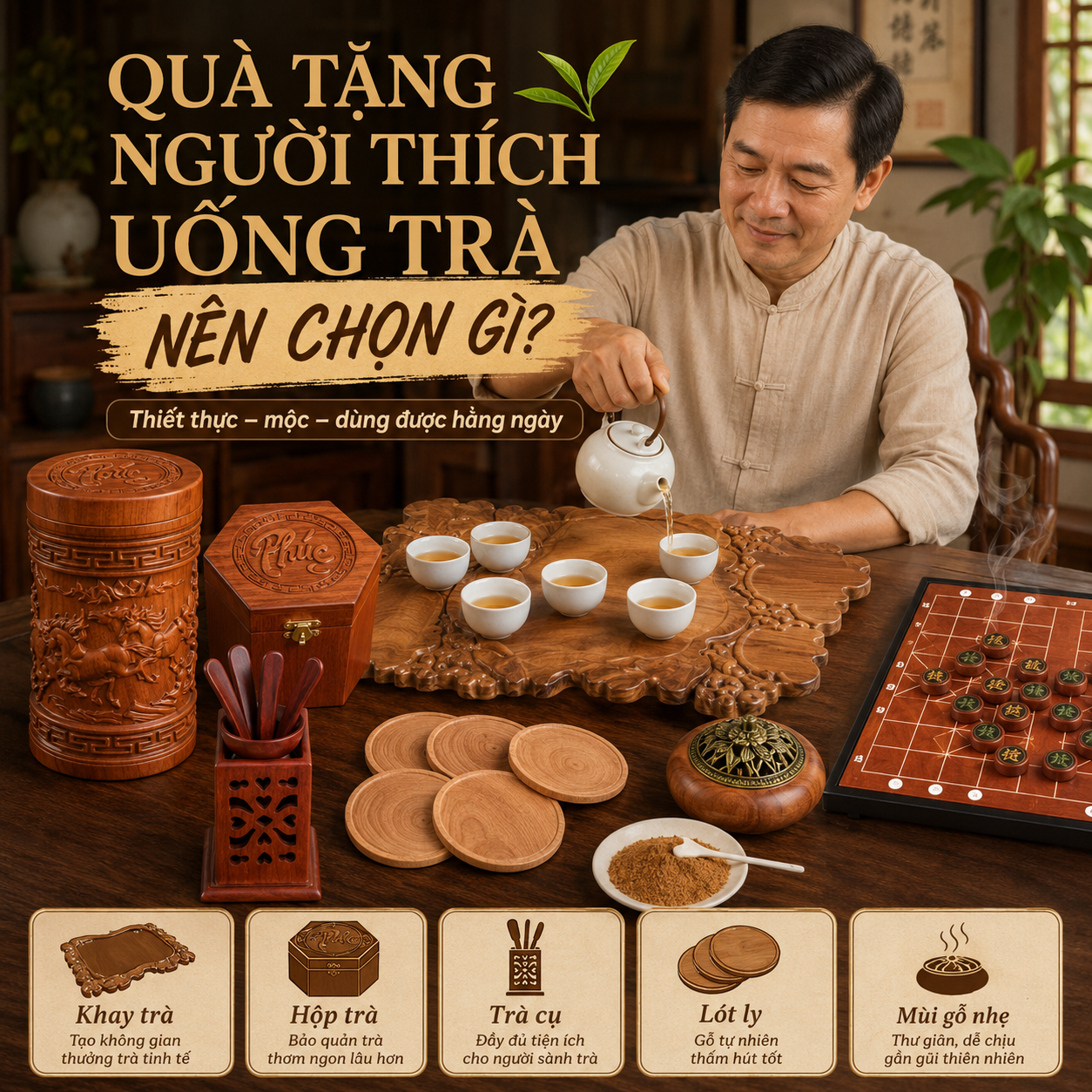 Quà Tặng Người Thích Uống Trà Nên Chọn Gì Tinh Tế, Dễ Dùng?