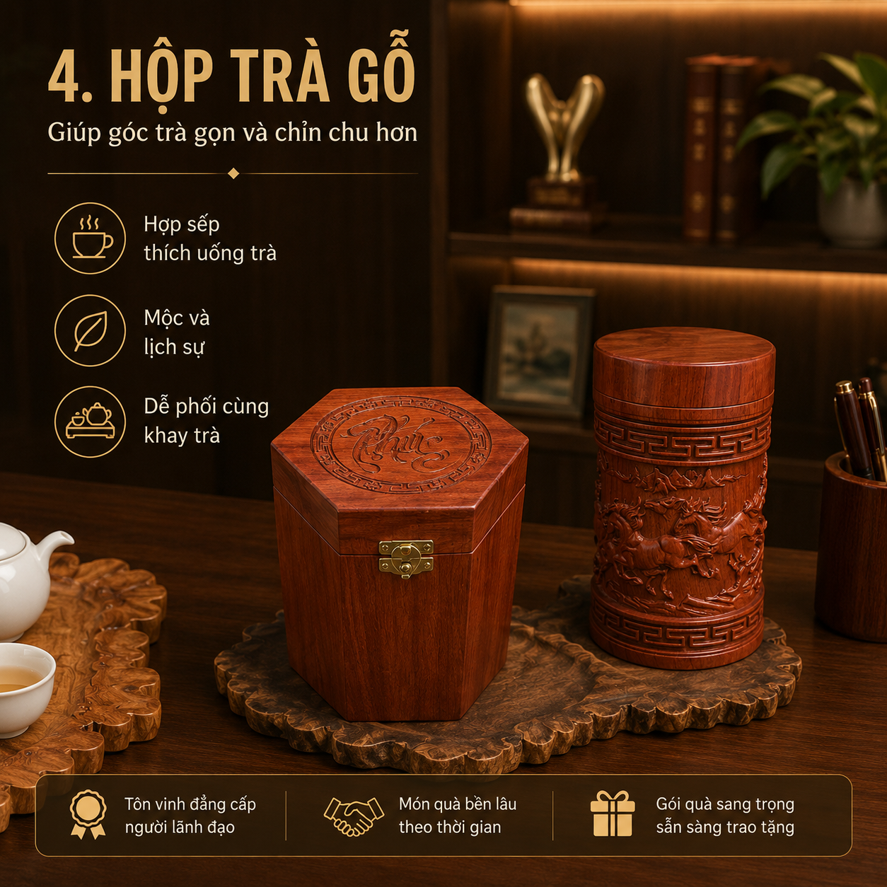 Qu&agrave; Tặng Sếp Nam Bằng Gỗ N&ecirc;n Chọn G&igrave; Cho Tinh Tế?