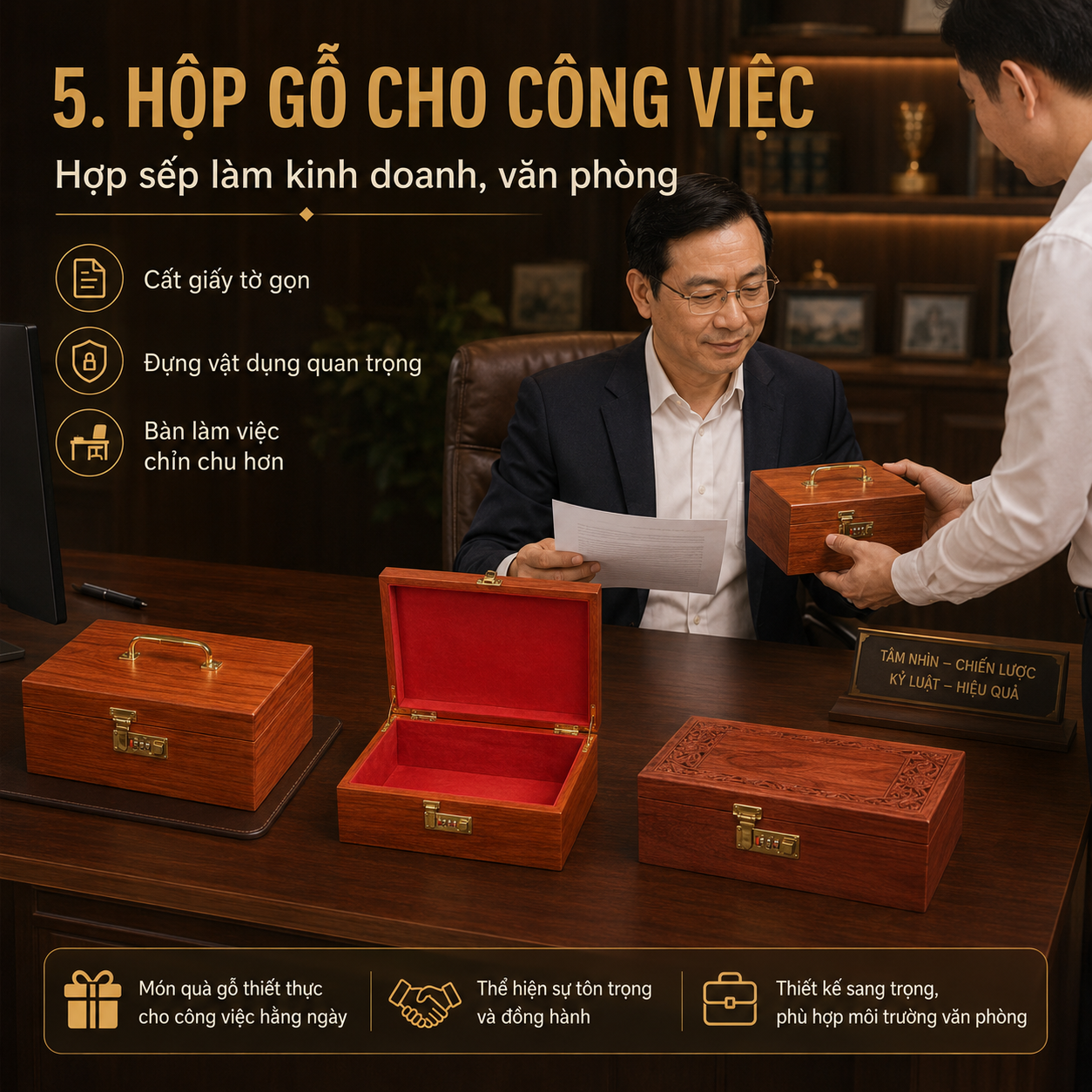 Qu&agrave; Tặng Sếp Nam Bằng Gỗ N&ecirc;n Chọn G&igrave; Cho Tinh Tế?