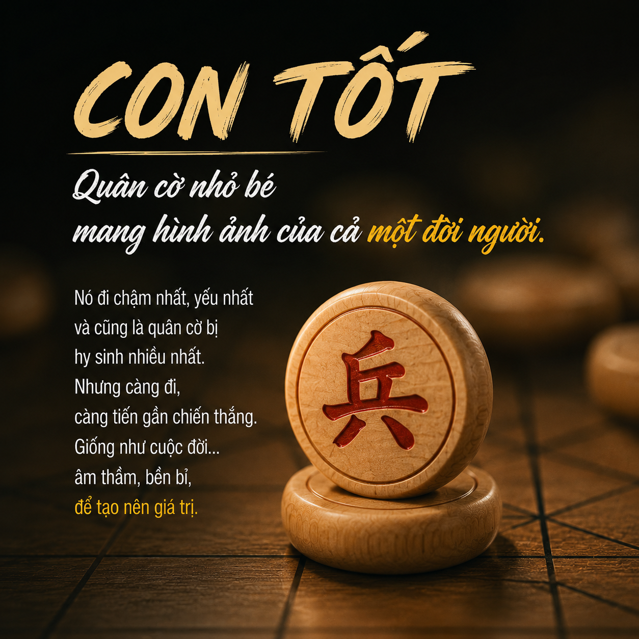 Con Tốt Trong Cờ Tướng – Quân Cờ Nhỏ Bé Nhưng Mang Hình Ảnh Của Cả Một Đời Người