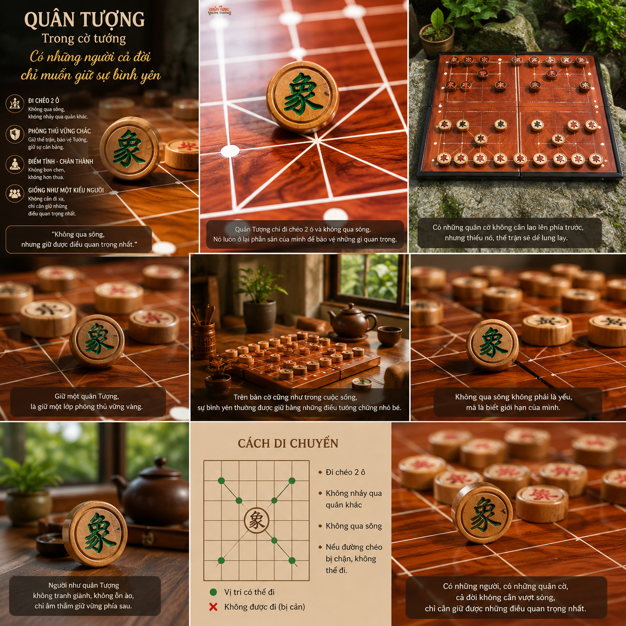 Quân Tượng trong cờ tướng - Cách đi, vai trò và bài học về sự bình yên