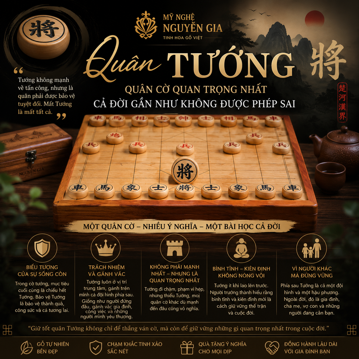 Quân Tướng trong cờ tướng - Cách đi, vai trò và bài học về trách nhiệm