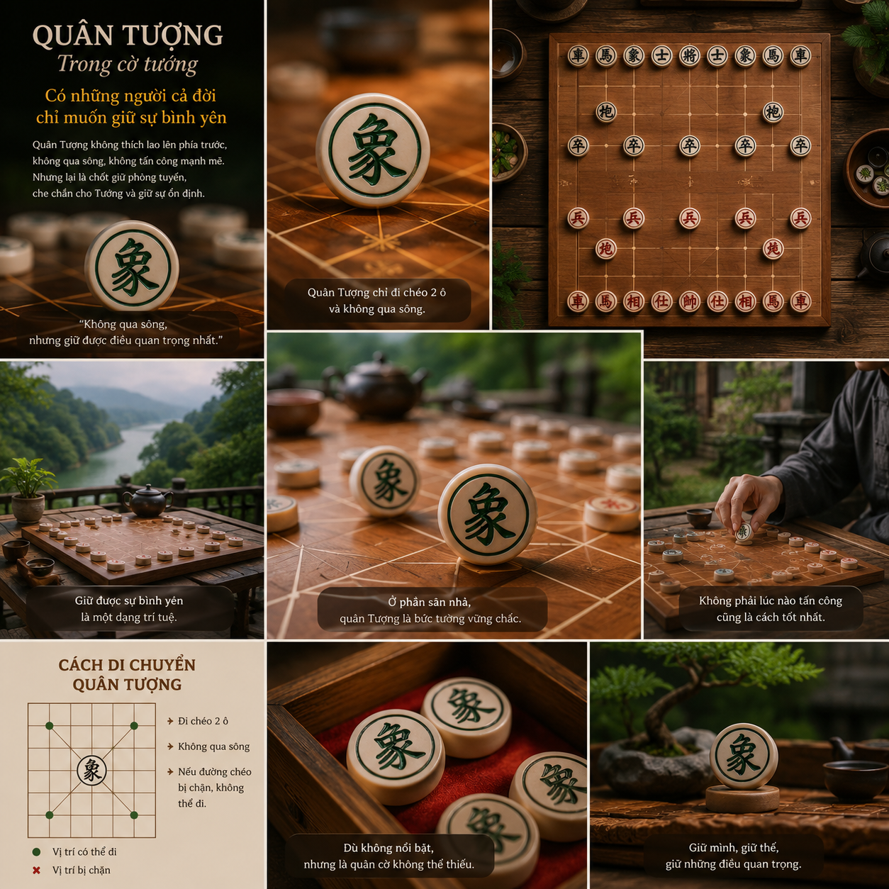 Quân Tượng trong cờ tướng - Cách đi, vai trò và bài học về sự bình yên