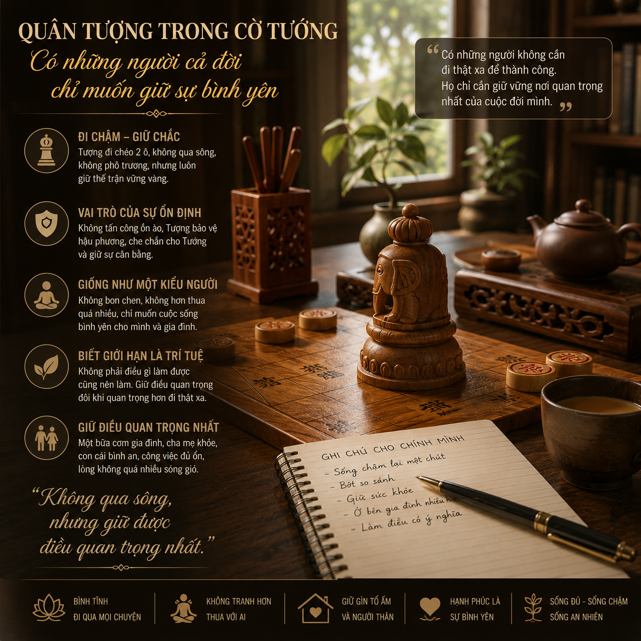 Quân Tượng trong cờ tướng - Cách đi, vai trò và bài học về sự bình yên