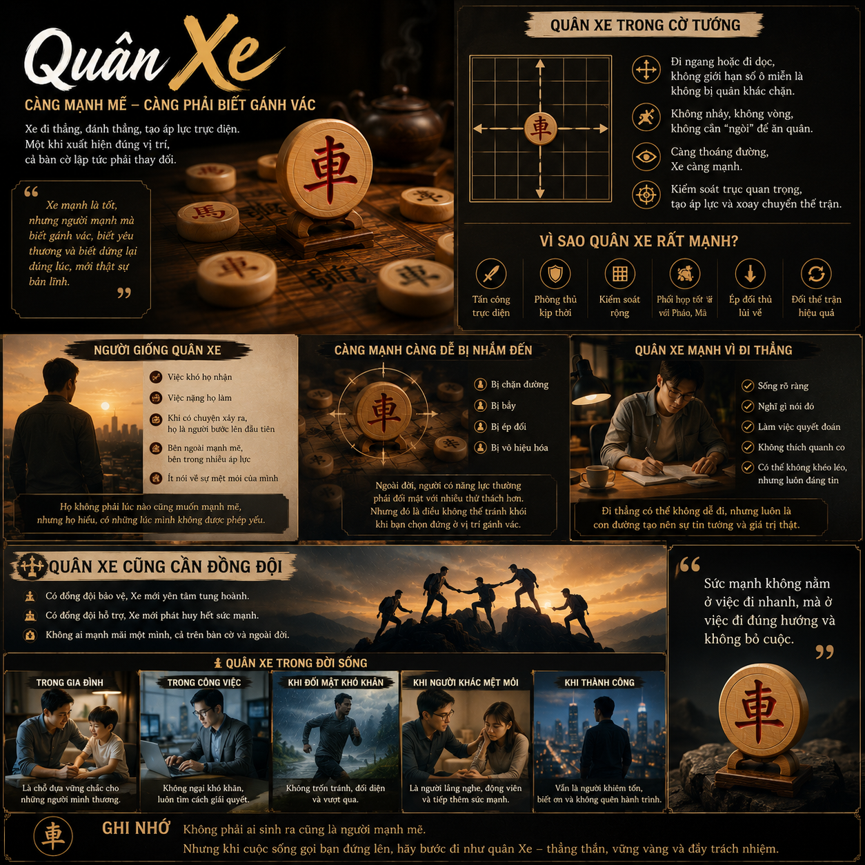 Qu&acirc;n Xe trong cờ tướng - C&aacute;ch đi, sức mạnh v&agrave; b&agrave;i học về g&aacute;nh v&aacute;c