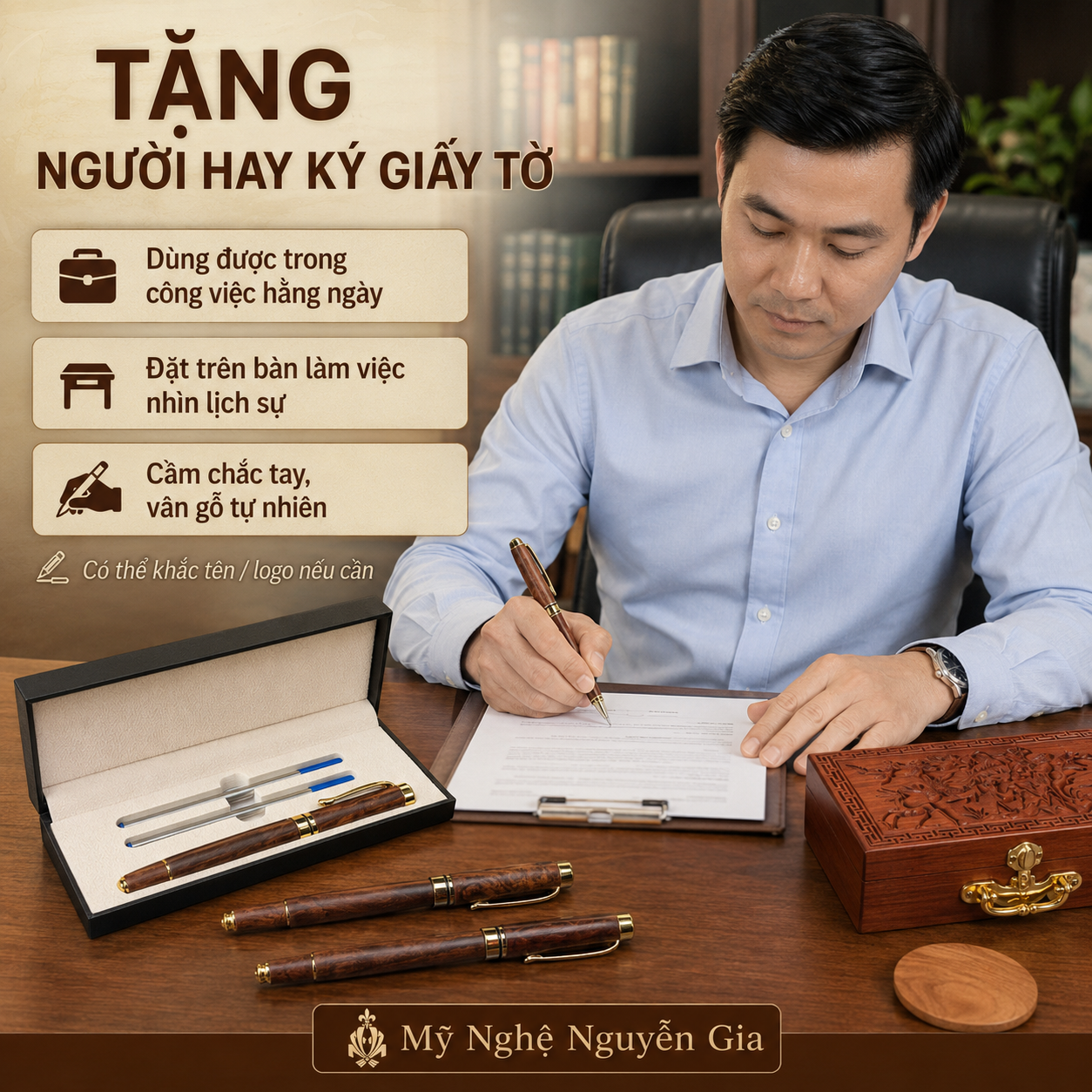 Bút Ký Gỗ Có Phù Hợp Làm Quà Tặng Không?