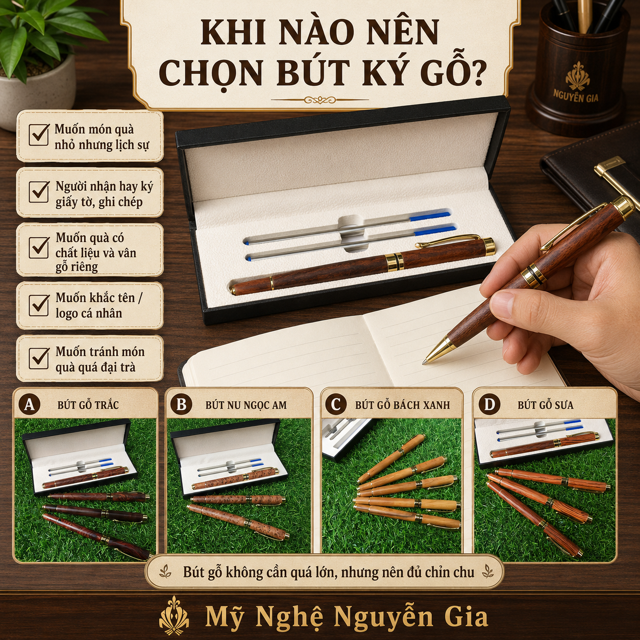 Bút Ký Gỗ Có Phù Hợp Làm Quà Tặng Không?