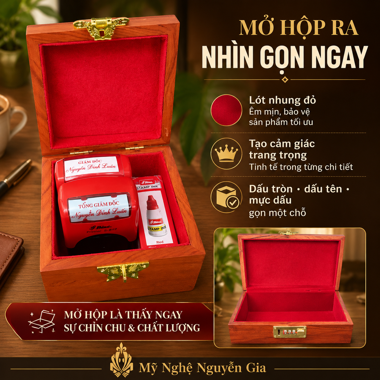 Hộp Đựng Con Dấu Bằng Gỗ Có Gì Khác Hộp Thông Thường?