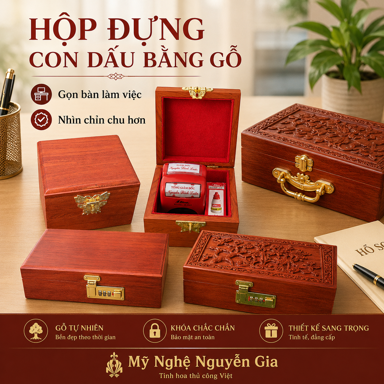 Hộp Đựng Con Dấu Bằng Gỗ Có Gì Khác Hộp Thông Thường?