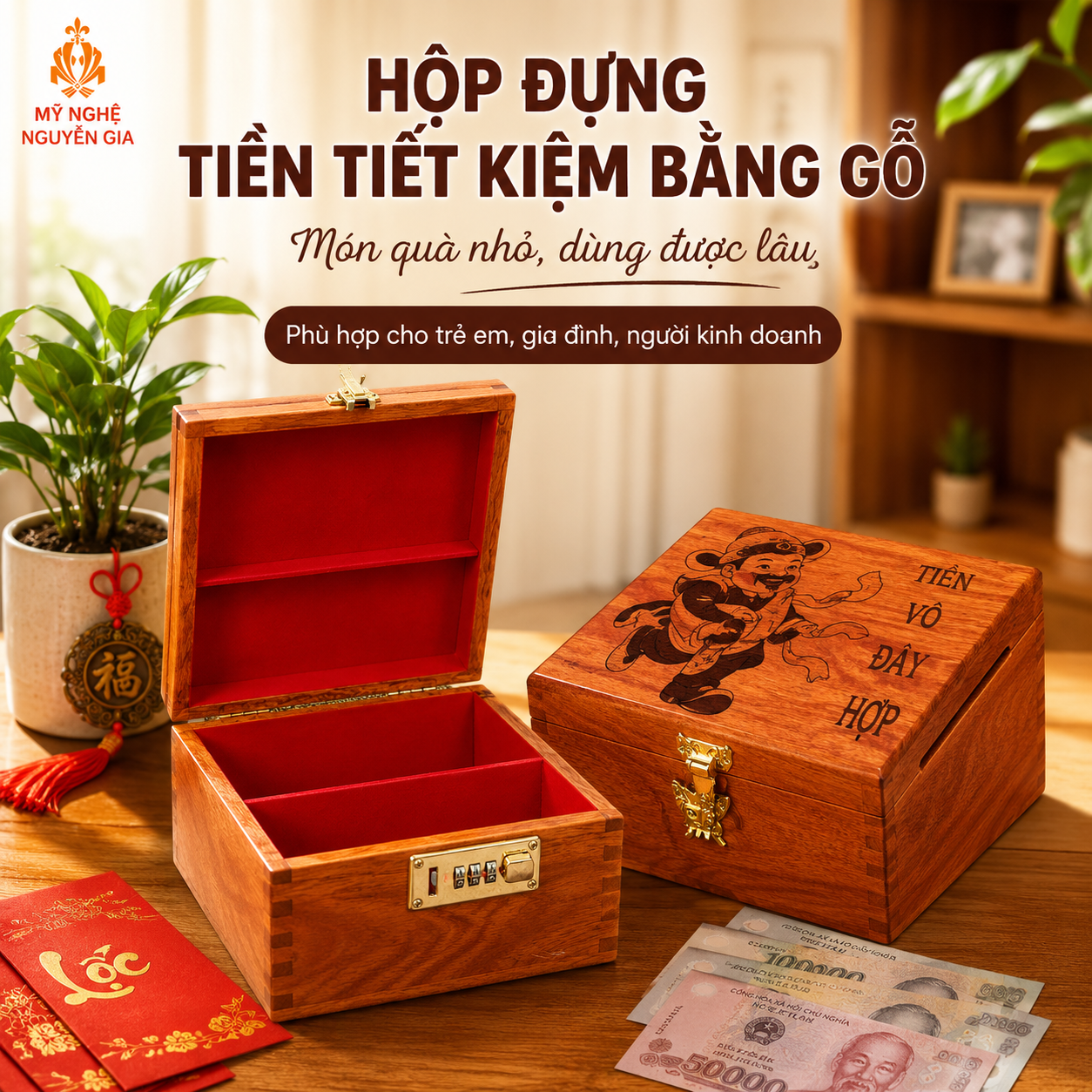 Hộp Đựng Tiền Tiết Kiệm Bằng Gỗ C&oacute; Ph&ugrave; Hợp L&agrave;m Qu&agrave; Kh&ocirc;ng?