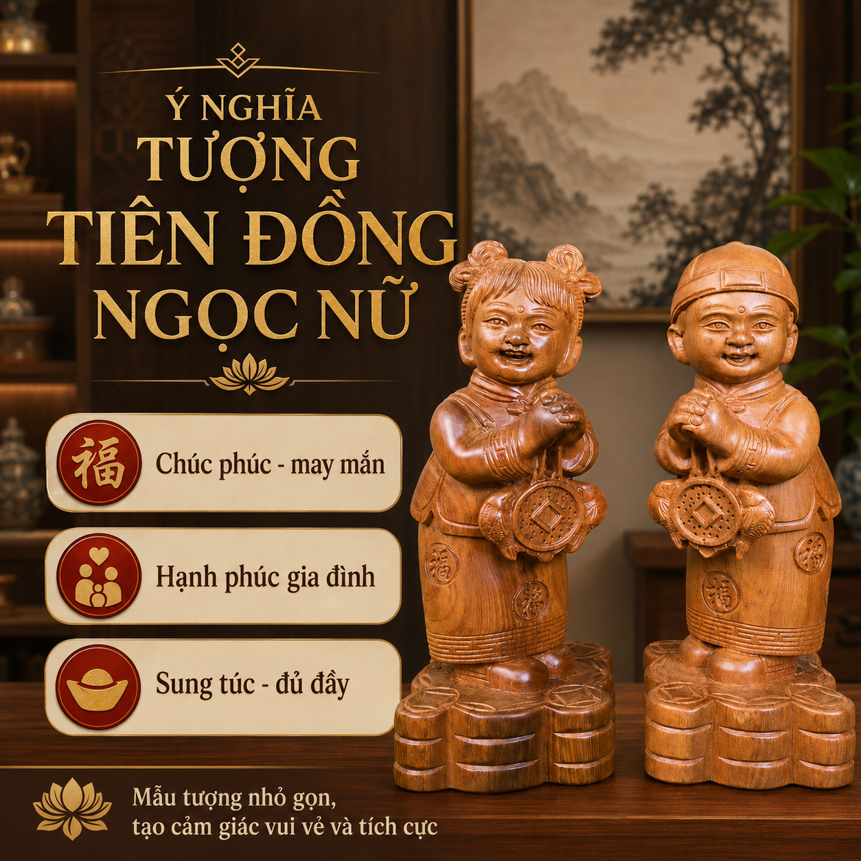 Tiên Đồng Ngọc Nữ Là Ai? Ý Nghĩa Tượng Tiên Đồng Ngọc Nữ