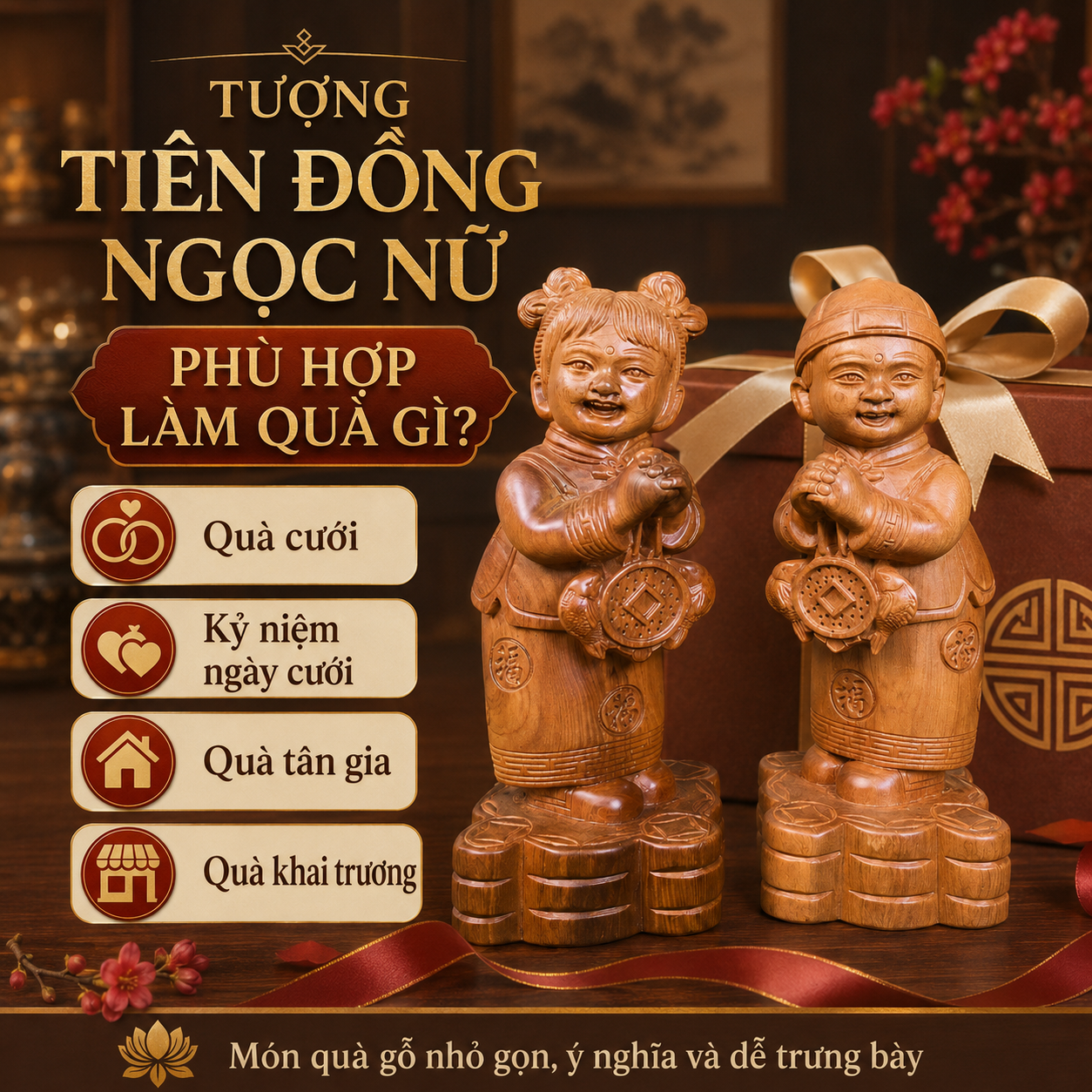 Tiên Đồng Ngọc Nữ Là Ai? Ý Nghĩa Tượng Tiên Đồng Ngọc Nữ