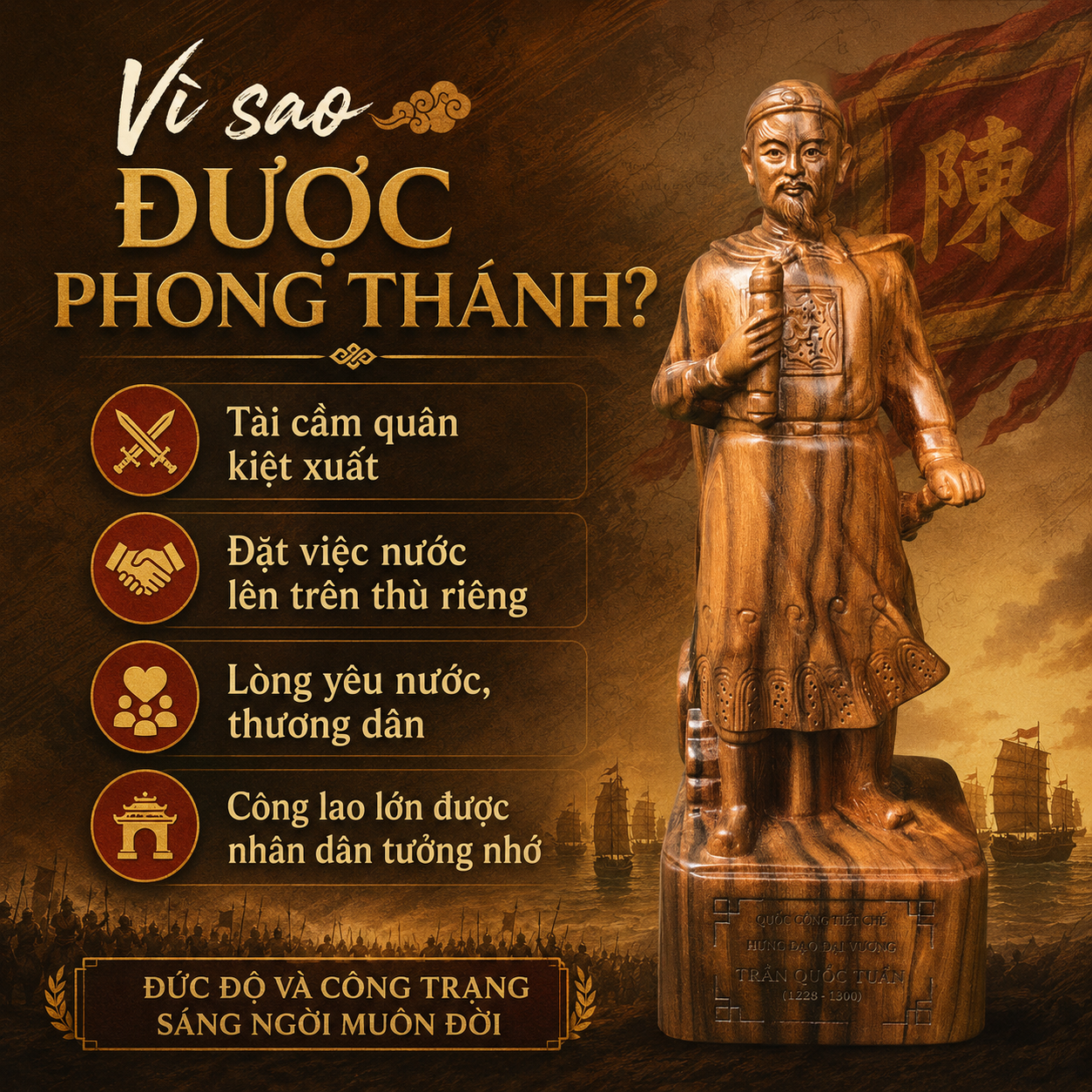 Vì Sao Trần Hưng Đạo Được Phong Thánh? Ý Nghĩa Đức Thánh Trần