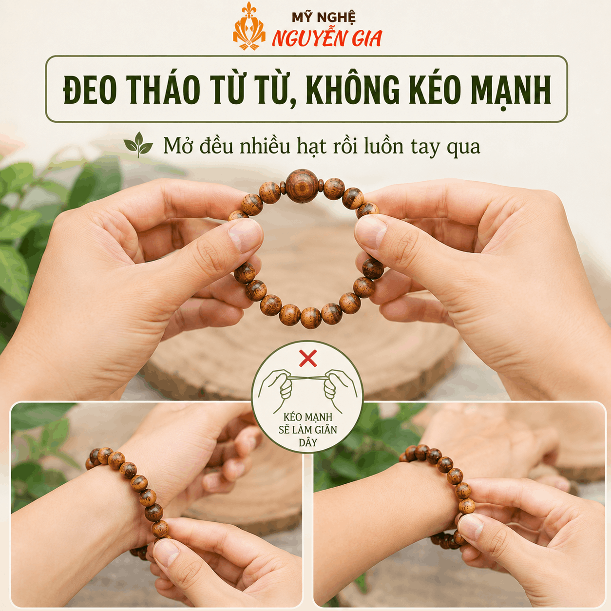 Hướng Dẫn Sử Dụng V&agrave; Bảo Quản V&ograve;ng Tay Gỗ Sau Khi Nhận H&agrave;ng