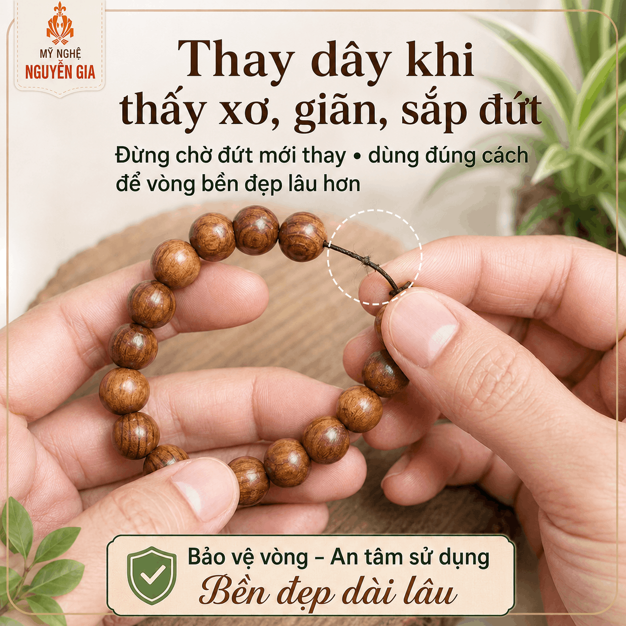 Hướng Dẫn Sử Dụng V&agrave; Bảo Quản V&ograve;ng Tay Gỗ Sau Khi Nhận H&agrave;ng