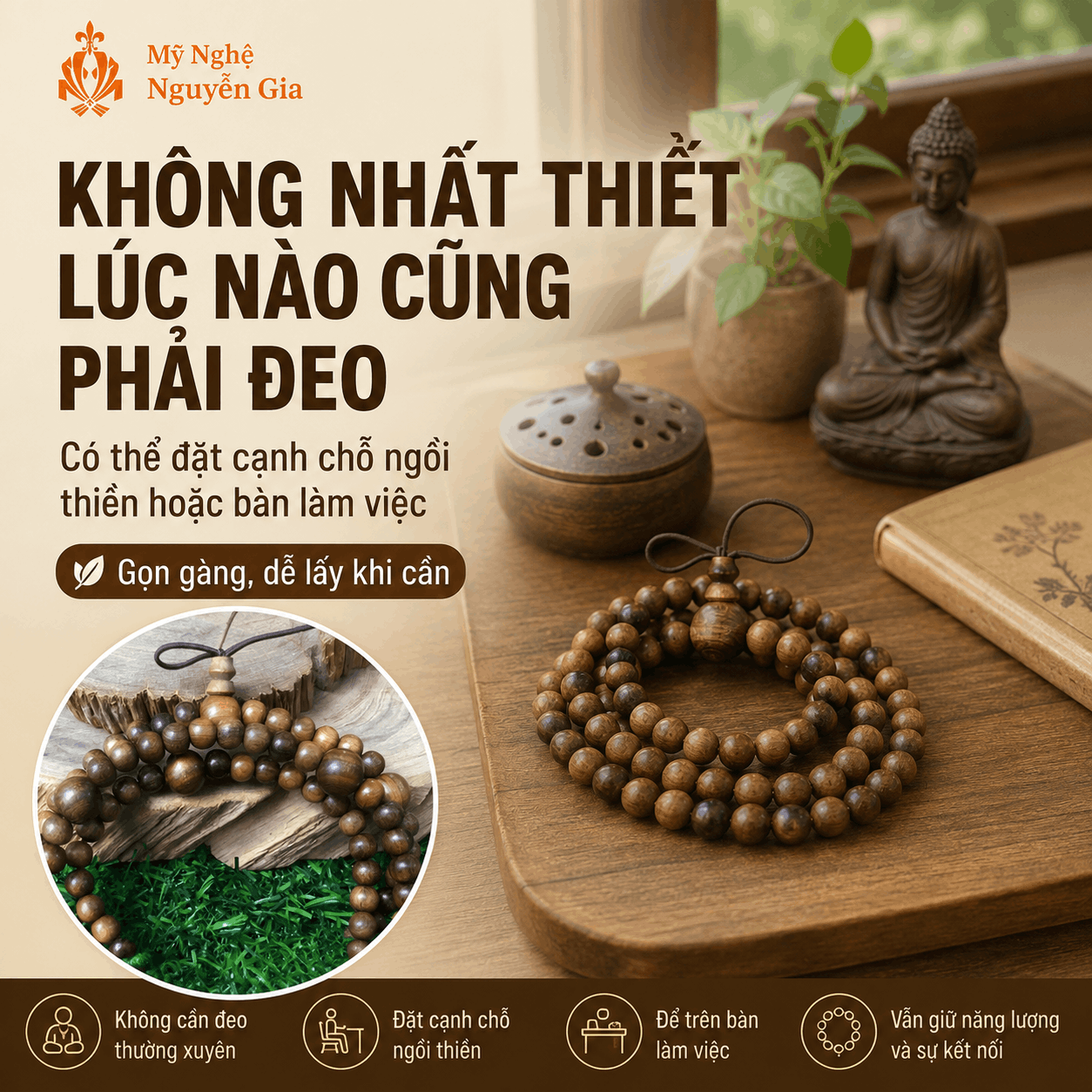 Cách Đeo Chuỗi 108 Hạt: Quấn Tay, Đeo Cổ Hay Dùng Khi Niệm Phật?