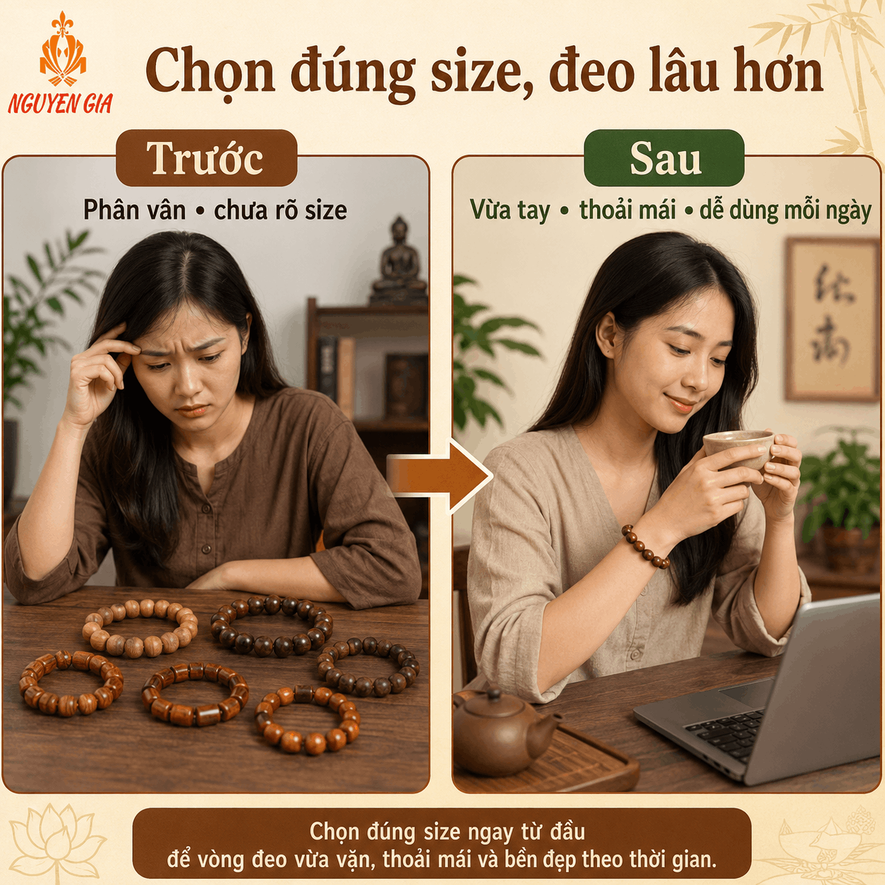 Cách Đo Size Vòng Tay Gỗ Theo Cổ Tay: Bảng Size Và Cách Chọn Vừa Tay