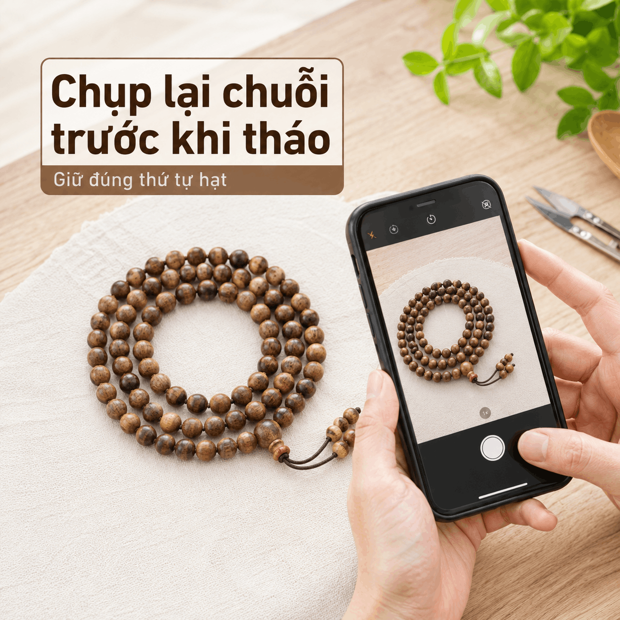 C&aacute;ch Xỏ Chuỗi 108 Hạt V&agrave; Thắt N&uacute;t D&acirc;y Chuỗi Hạt