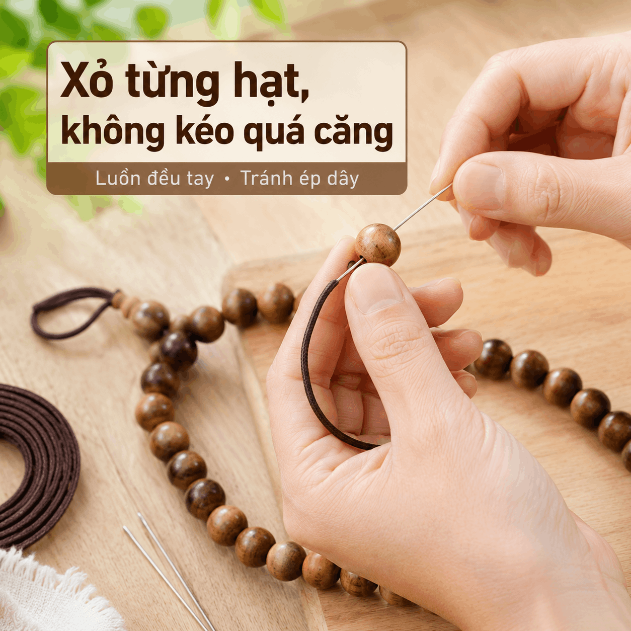C&aacute;ch Xỏ Chuỗi 108 Hạt V&agrave; Thắt N&uacute;t D&acirc;y Chuỗi Hạt