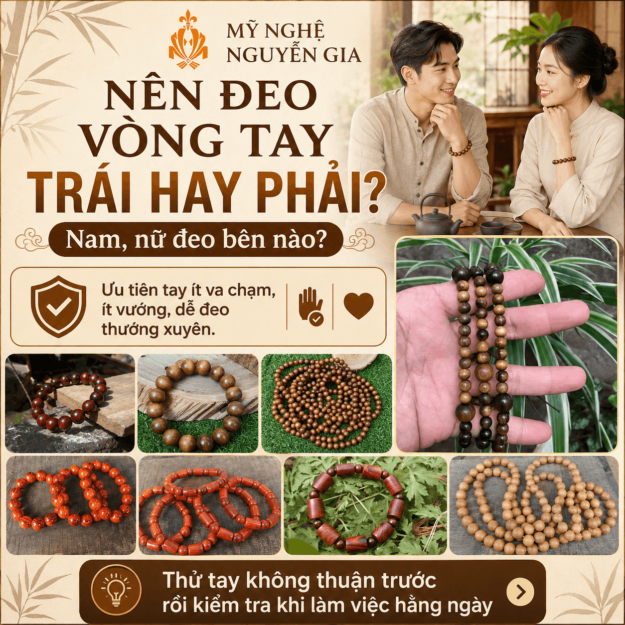 Nên Đeo Vòng Tay Trái Hay Phải? Nam, Nữ Đeo Bên Nào?