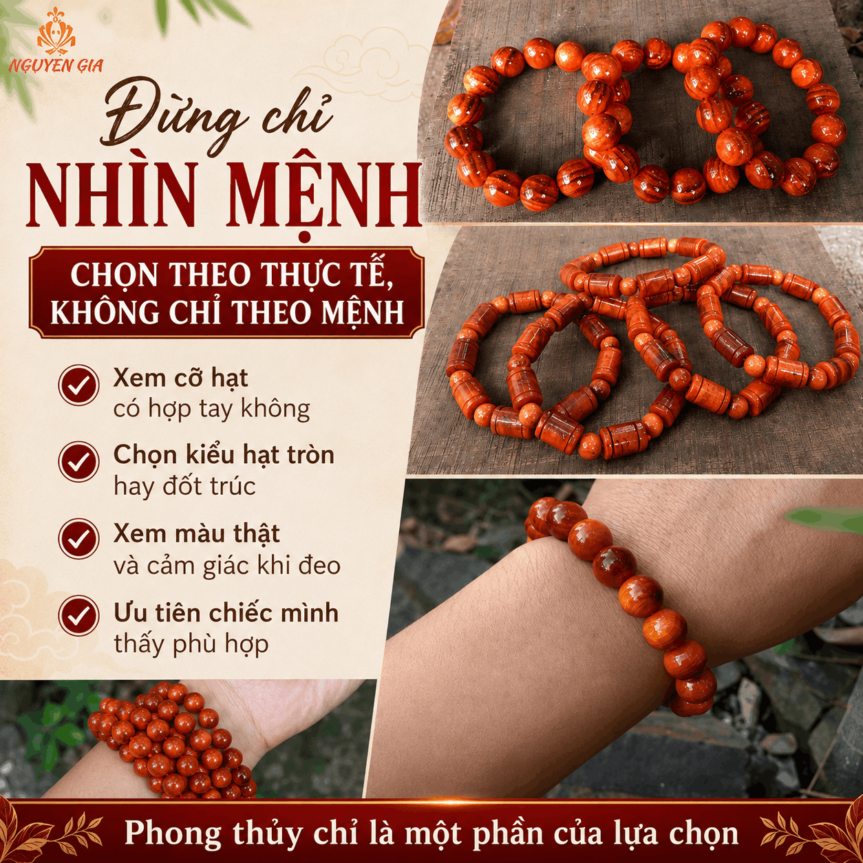 V&ograve;ng Gỗ Huyết Long Hợp Mệnh G&igrave;? &Yacute; Nghĩa M&agrave;u Đỏ V&agrave; Thấu Quang