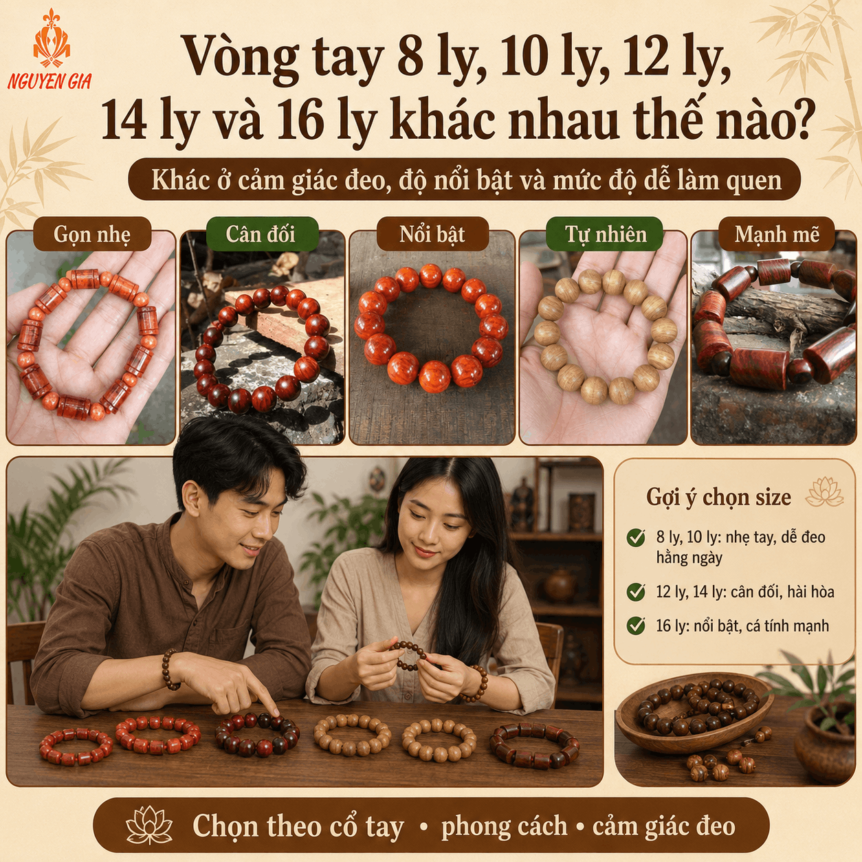 V&ograve;ng Tay 8 Ly, 10 Ly, 12 Ly, 14 Ly V&agrave; 16 Ly Kh&aacute;c Nhau Thế N&agrave;o?