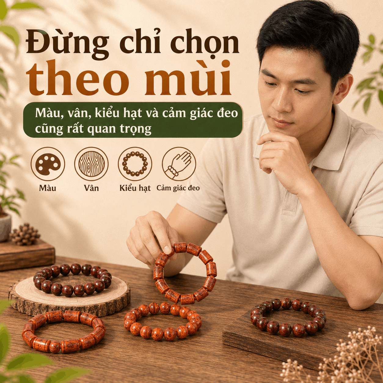 Vòng Tay Gỗ Nào Thơm Nhất? So Sánh Mùi Các Loại Gỗ Phổ Biến