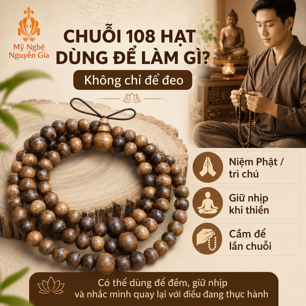 Ý Nghĩa Chuỗi 108 Hạt Trong Phật Giáo: Vì Sao Lại Là 108 Hạt?