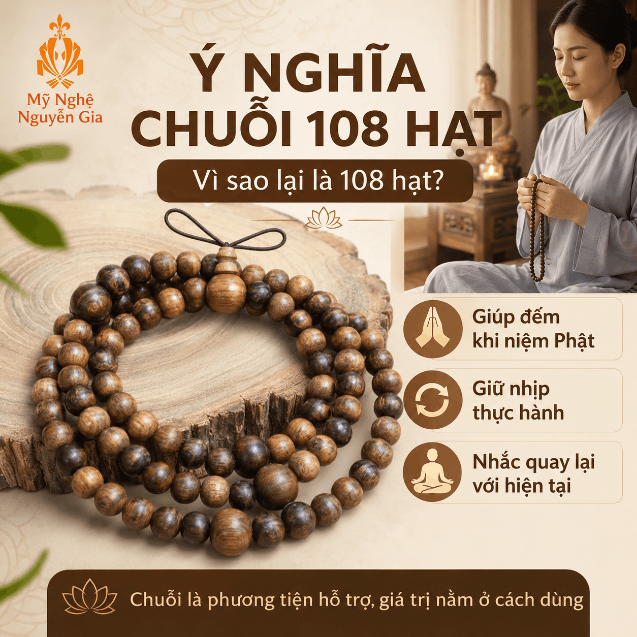 Ý Nghĩa Chuỗi 108 Hạt Trong Phật Giáo: Vì Sao Lại Là 108 Hạt?