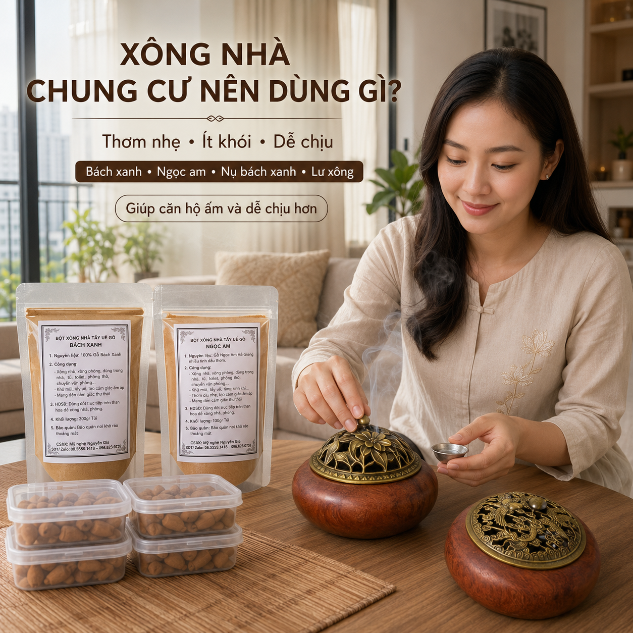 X&ocirc;ng Nh&agrave; Chung Cư N&ecirc;n D&ugrave;ng G&igrave; Để Thơm Nhẹ, Kh&ocirc;ng Qu&aacute; Nhiều Kh&oacute;i?