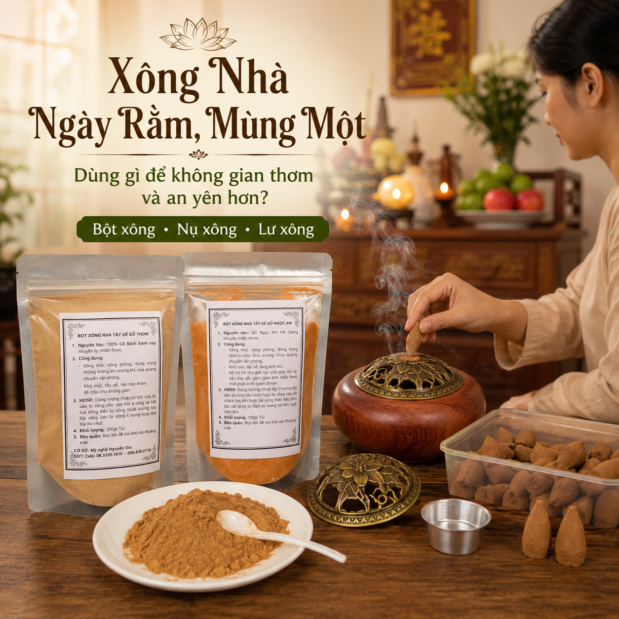 X&ocirc;ng Nh&agrave; Ng&agrave;y Rằm, M&ugrave;ng Một N&ecirc;n D&ugrave;ng G&igrave; Để Kh&ocirc;ng Gian Thơm V&agrave; An Y&ecirc;n Hơn?