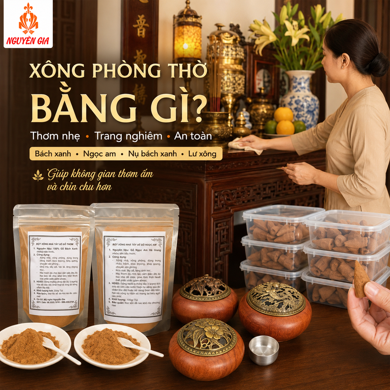 X&ocirc;ng Ph&ograve;ng Thờ Bằng G&igrave; Để Thơm Nhẹ, Trang Nghi&ecirc;m V&agrave; An To&agrave;n?