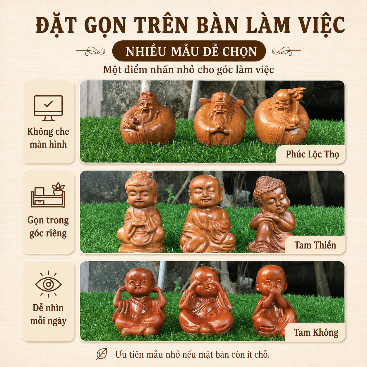 Tượng để b&agrave;n l&agrave;m việc