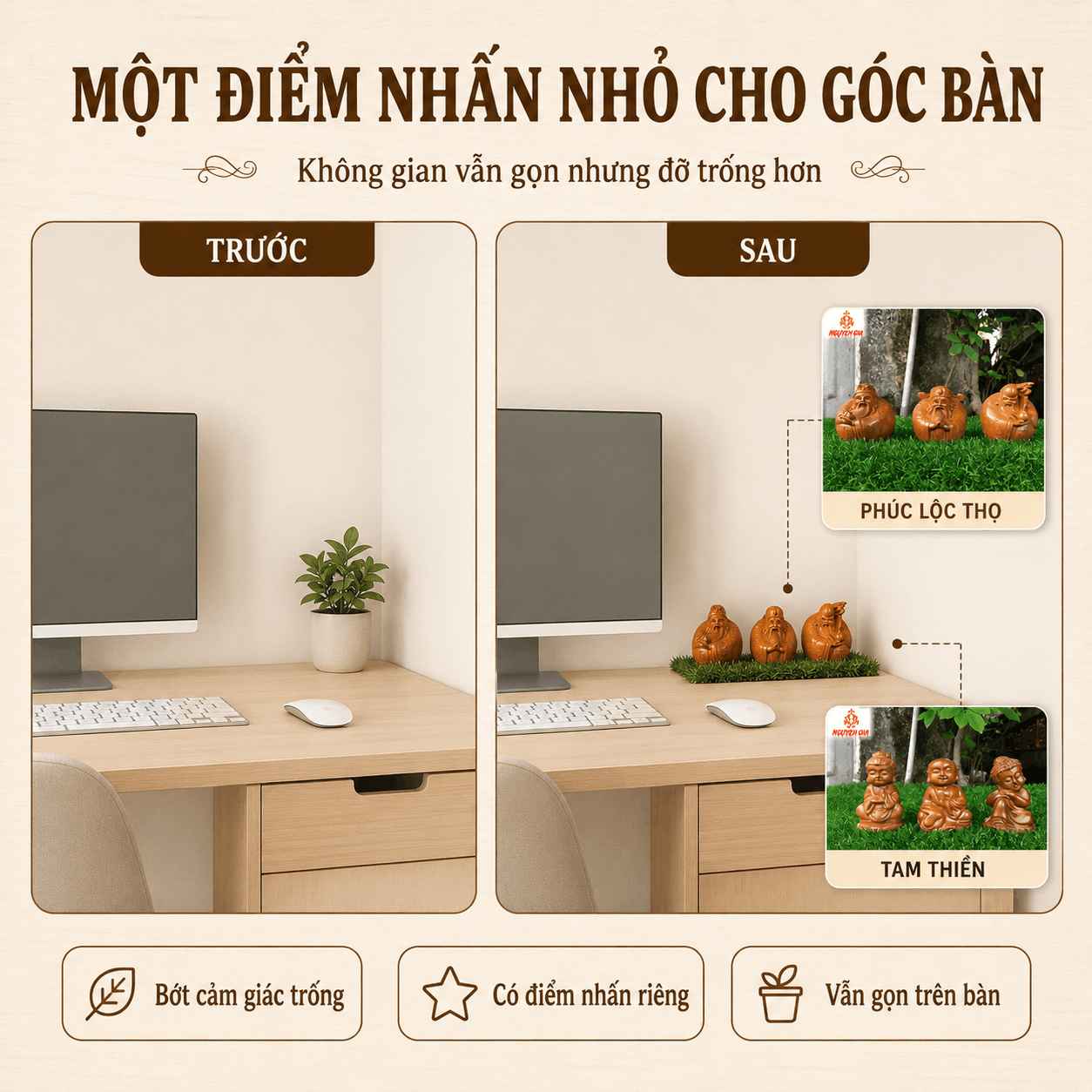 Tượng để b&agrave;n l&agrave;m việc