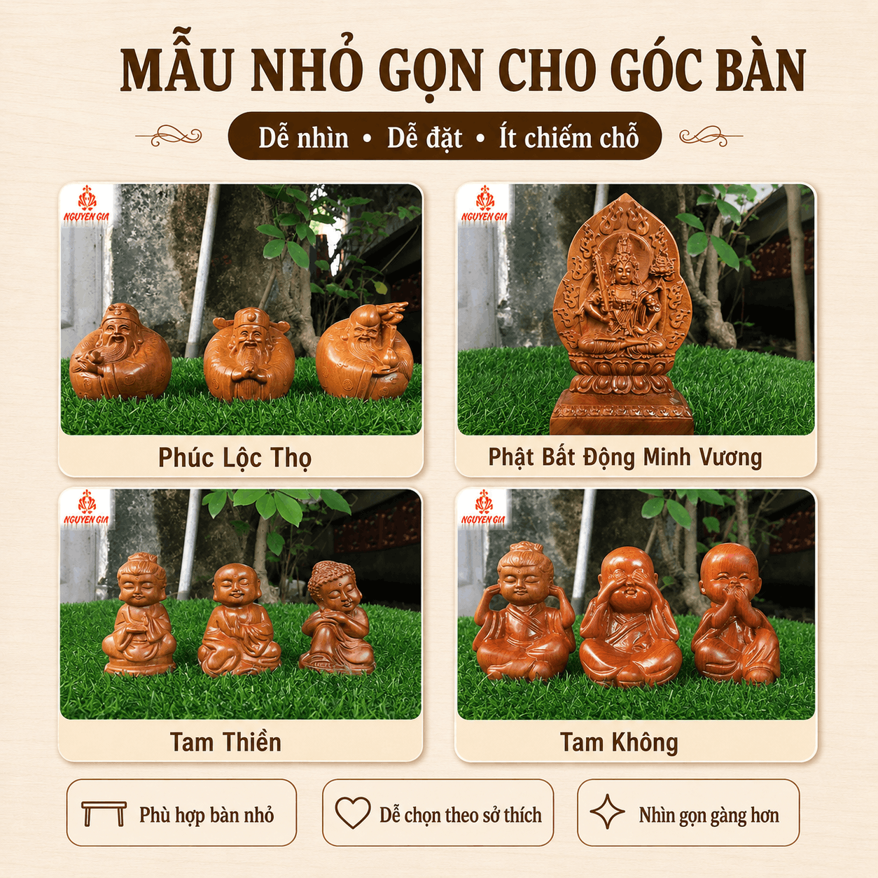 Tượng để b&agrave;n l&agrave;m việc