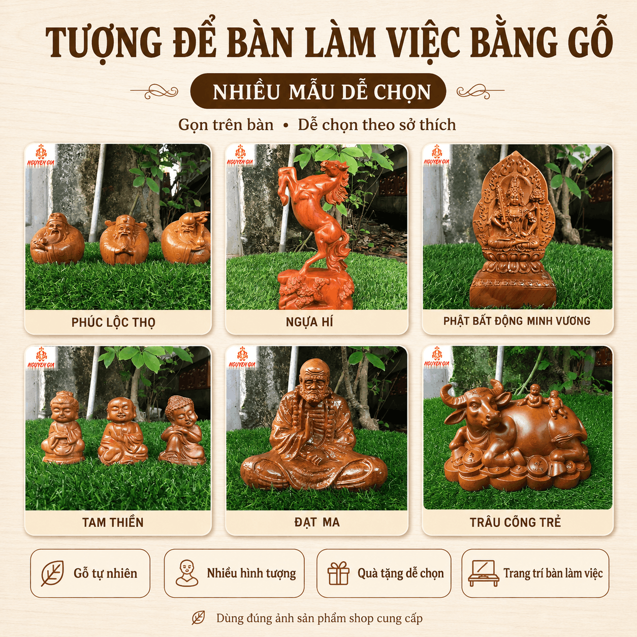 Tượng để b&agrave;n l&agrave;m việc