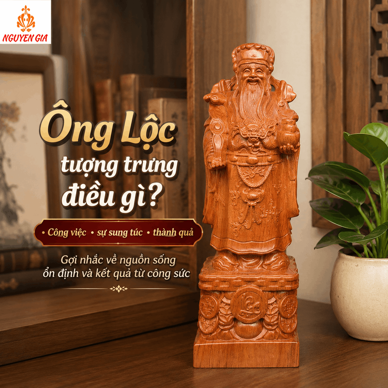 Ph&uacute;c Lộc Thọ l&agrave; g&igrave;? &Yacute; nghĩa tượng Tam Đa bằng gỗ