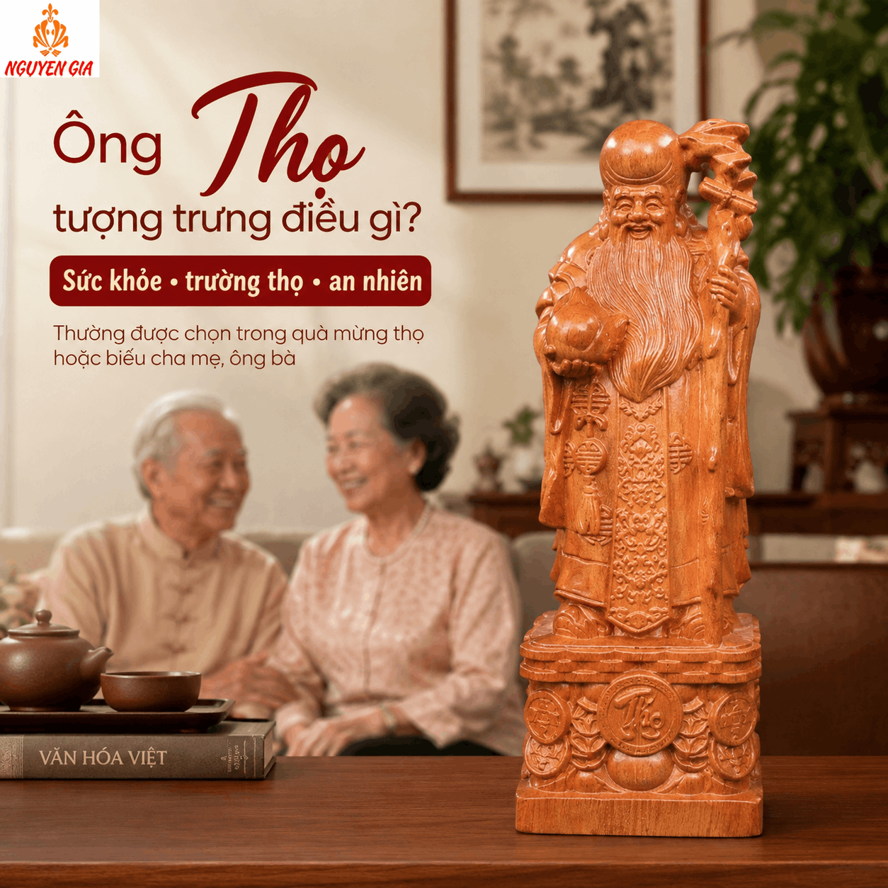 Ph&uacute;c Lộc Thọ l&agrave; g&igrave;? &Yacute; nghĩa tượng Tam Đa bằng gỗ