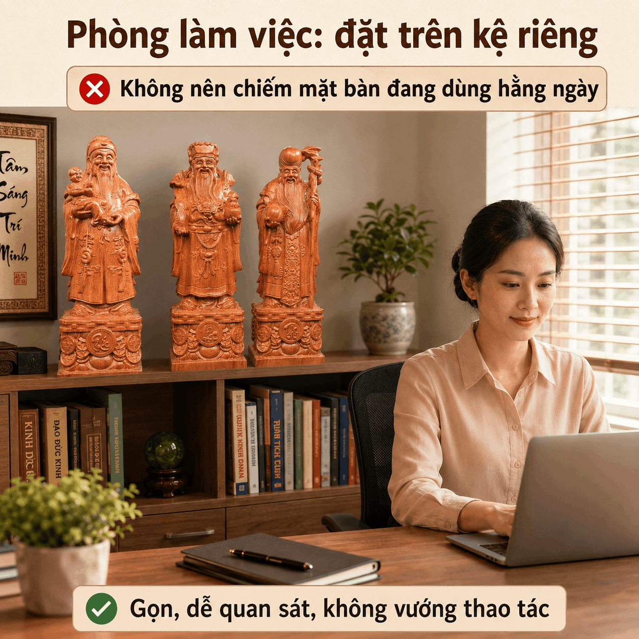 Tượng Ph&uacute;c Lộc Thọ n&ecirc;n đặt ở đ&acirc;u? C&aacute;ch bố tr&iacute; ph&ugrave; hợp trong nh&agrave;