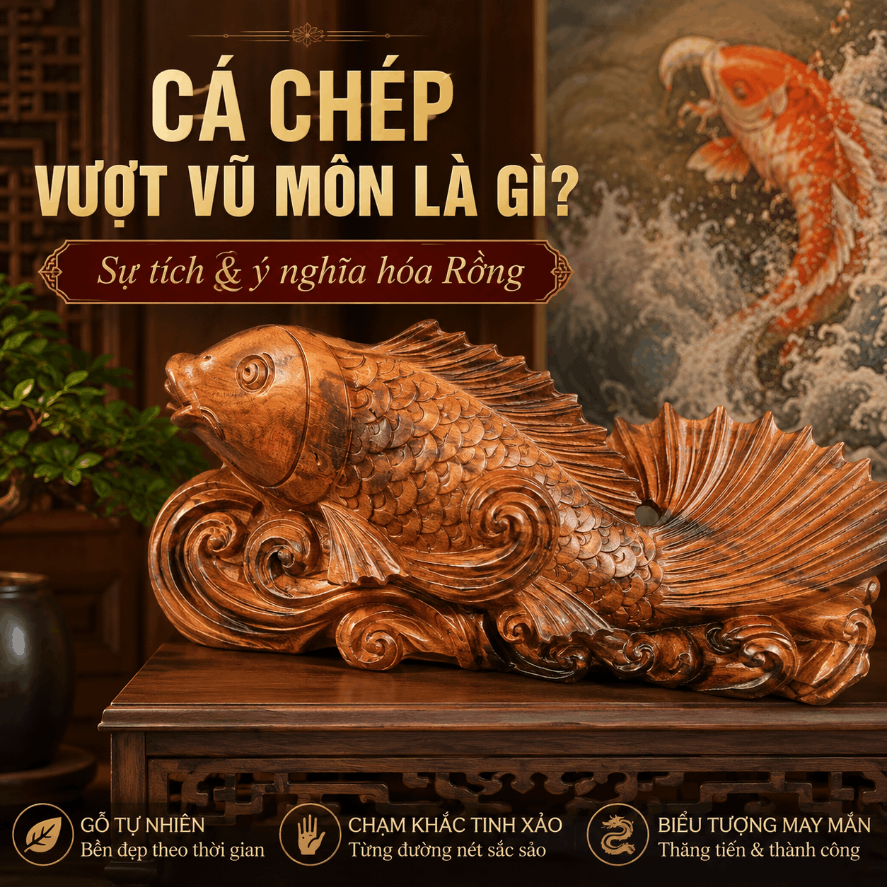 Cá chép vượt Vũ Môn là gì? Vì sao cá chép hóa Rồng?