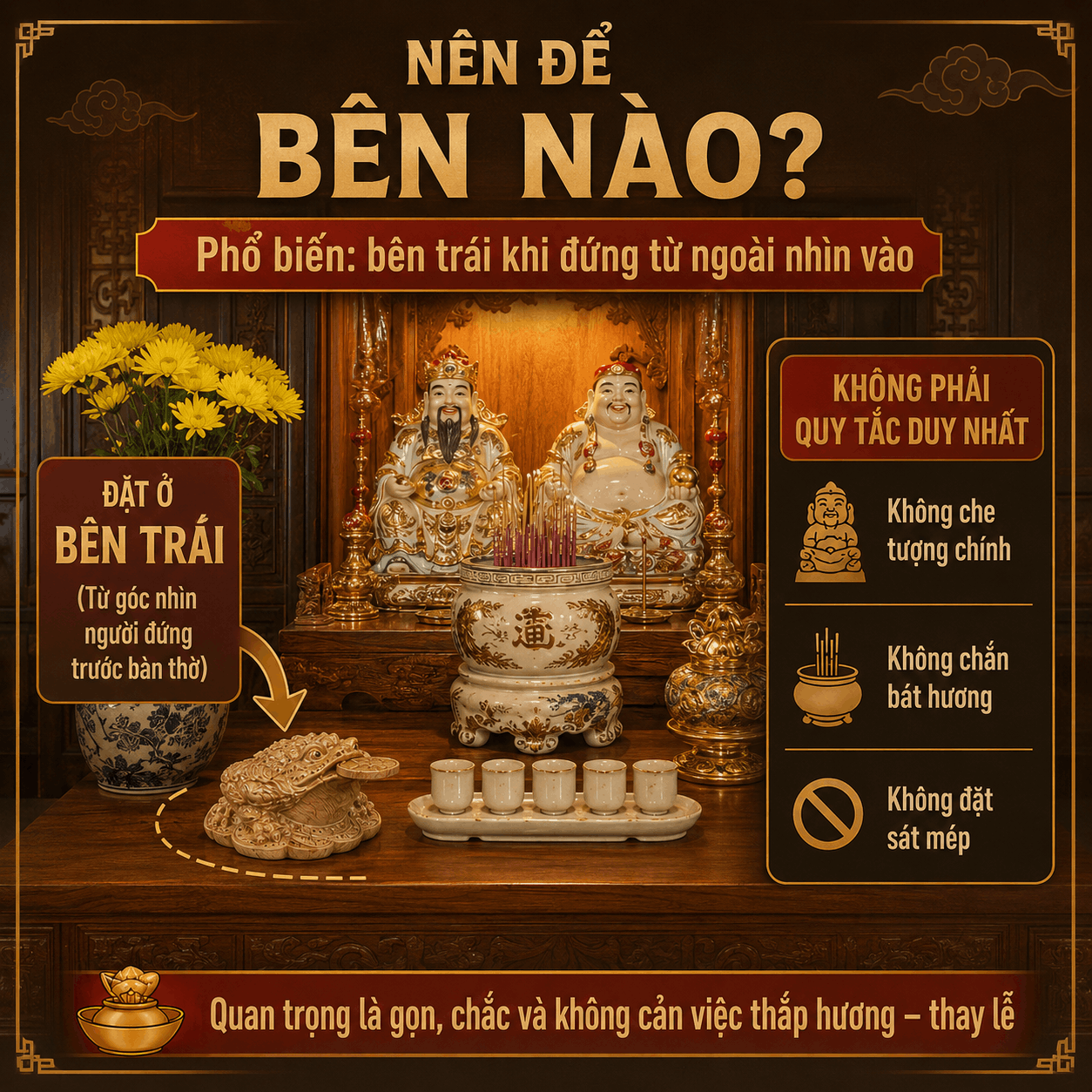 Cách Đặt Cóc Ngậm Tiền Trên Bàn Thờ Thần Tài