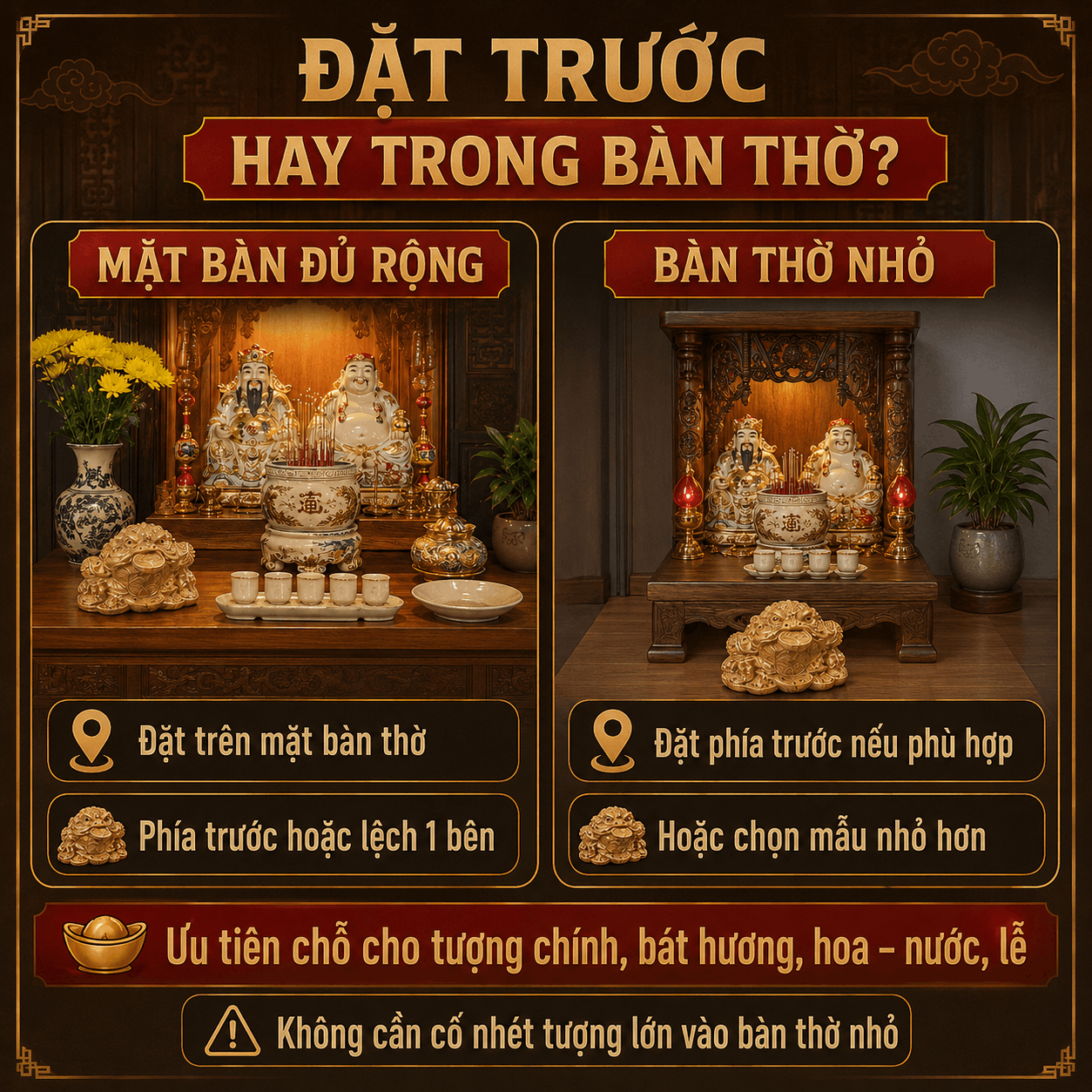 Cách Đặt Cóc Ngậm Tiền Trên Bàn Thờ Thần Tài