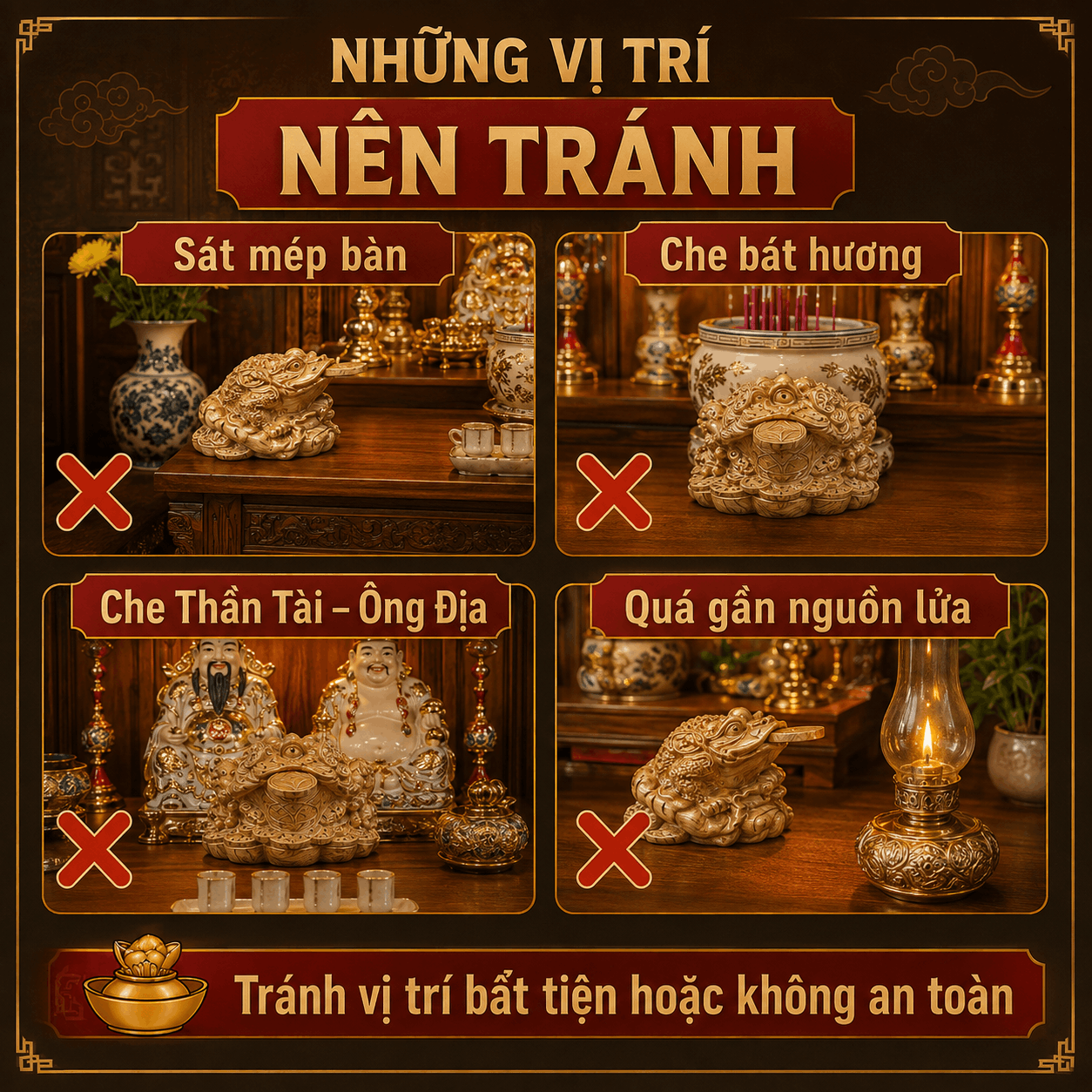Cách Đặt Cóc Ngậm Tiền Trên Bàn Thờ Thần Tài