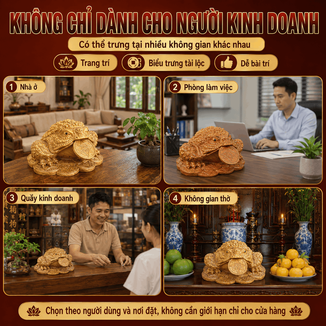 C&oacute;c Ngậm Tiền Bằng Gỗ &ndash; Tượng Thiềm Thừ