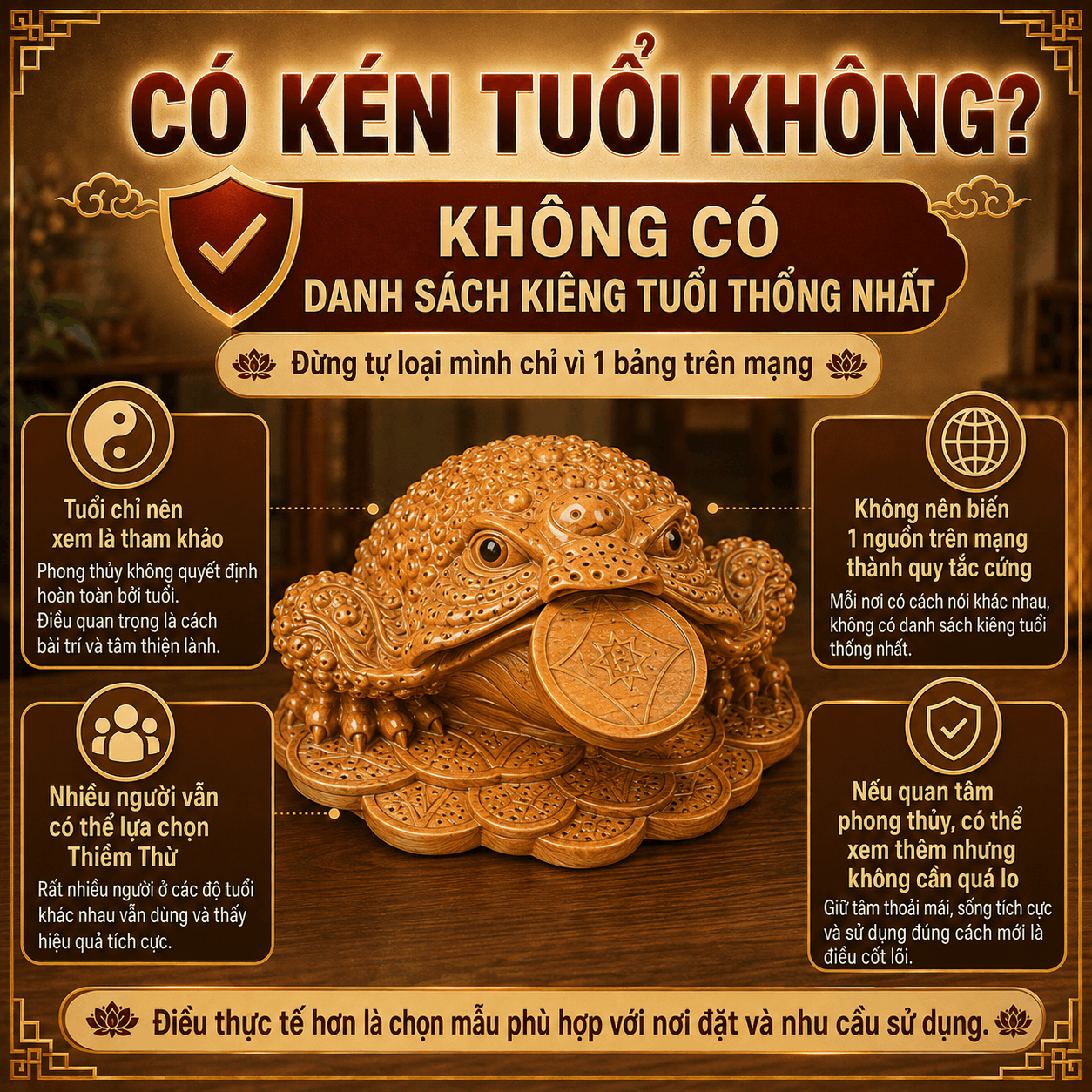 Cóc Ngậm Tiền Hợp Tuổi Nào? Có Kén Tuổi Không?